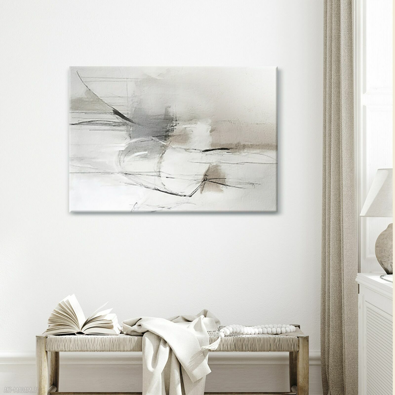 Obraz na płótnie 100x70 cm - Jasna abstrakcja w stylu minimalizmu