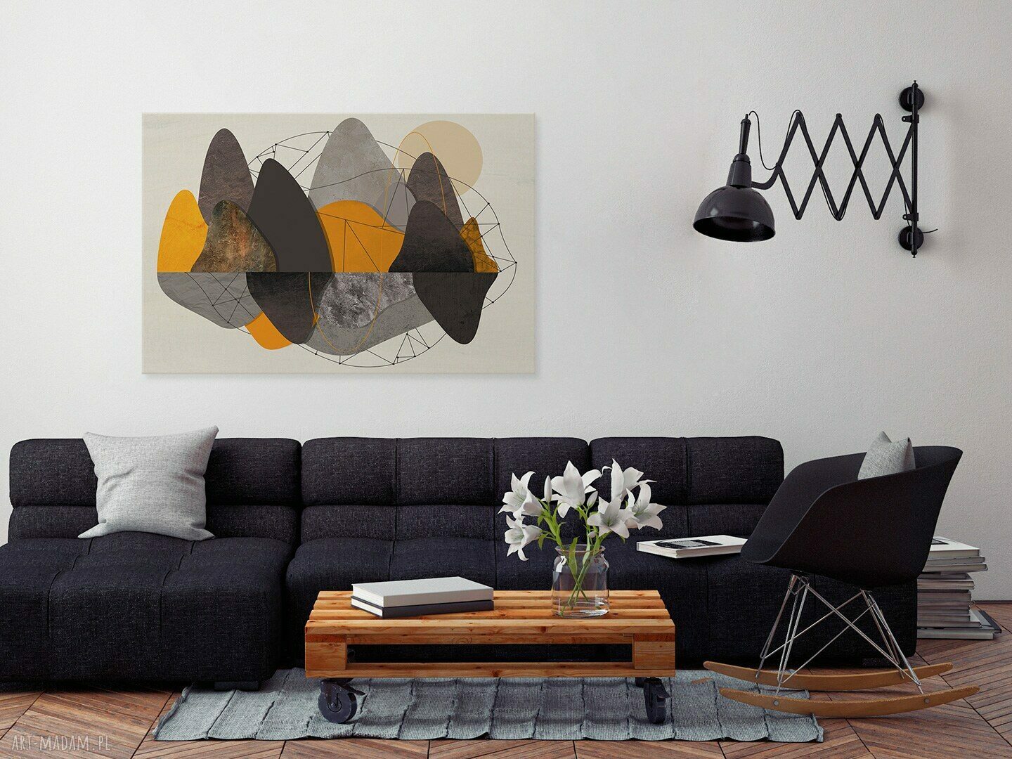 Obraz na płótnie - SKAŁY ABSTRAKCJA - 120x80 cm (60201)