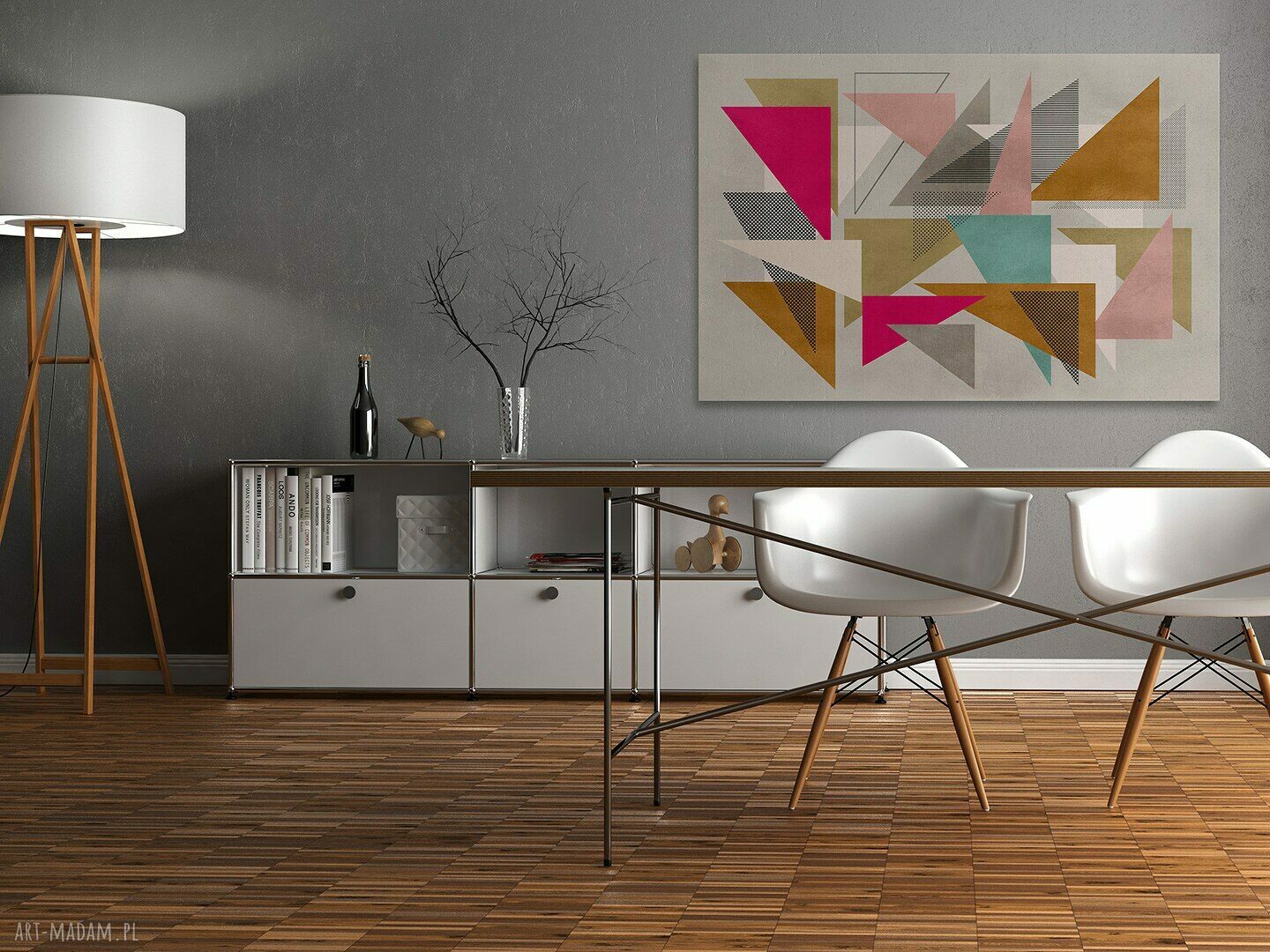 Obraz na płótnie - ABSTRAKCJA GEOMETRIA - 120x80 cm (28901)