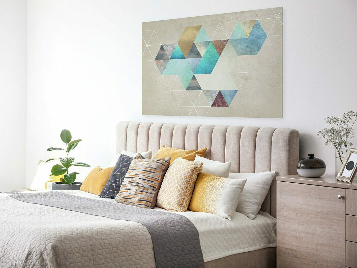 Obraz na płótnie Heksagonalna geometria 120x80 cm (Vaku dsgn)