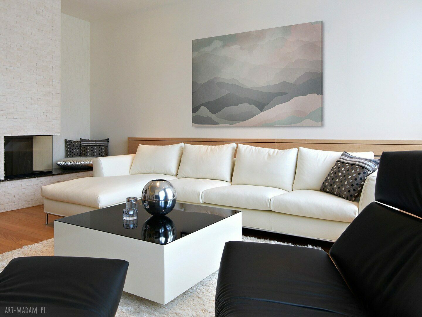 Obraz na płótnie - WZGÓRZA ABSTRAKCJA - 120x80 cm (33501)