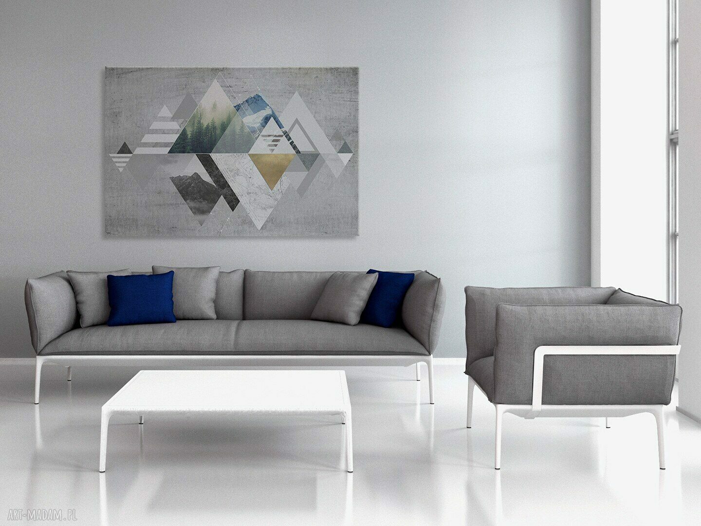 Obraz na płótnie Abstrakcja Gór (19601) 90x60 cm