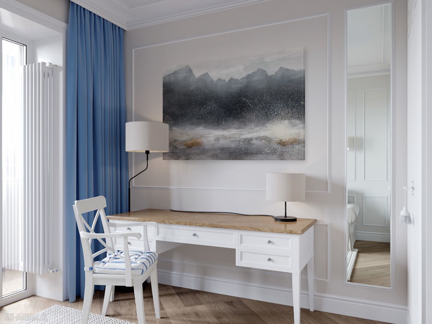 Obraz na płótnie Góry Abstrakcja Zima Nowoczesny 120x80 cm
