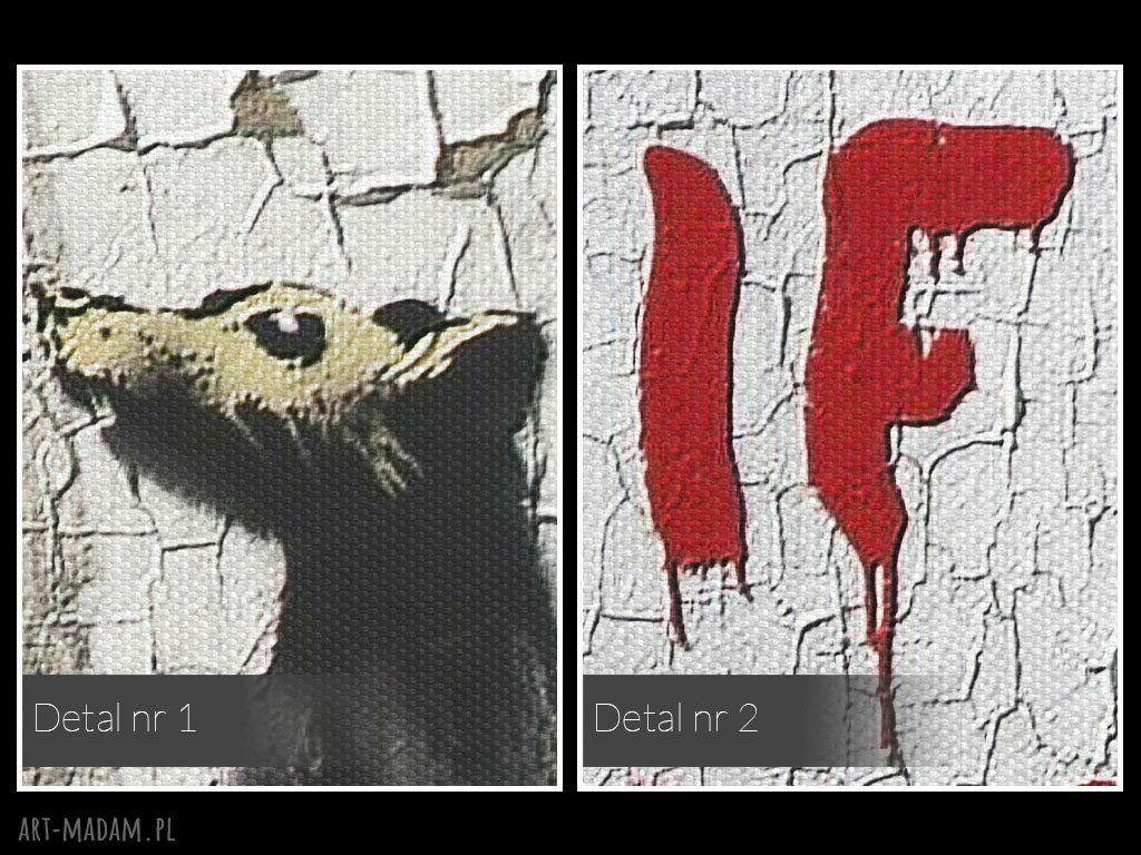 Obraz na płótnie Banksy Gryzoń 120x80 cm (20015)