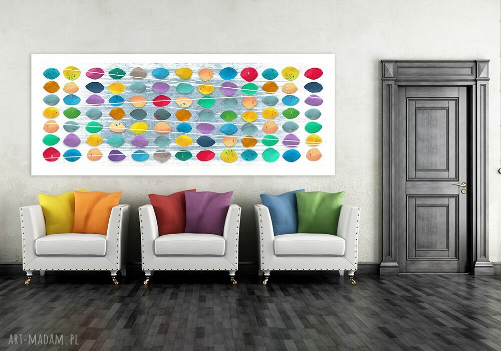 Obraz na płótnie 147x60 cm - Abstrakcja Elipsy 0287