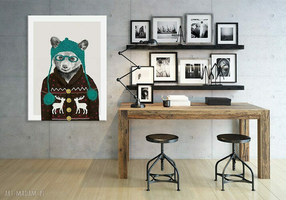 Obraz na płótnie 60x80cm Miś 02223 - wysyłka w 24h