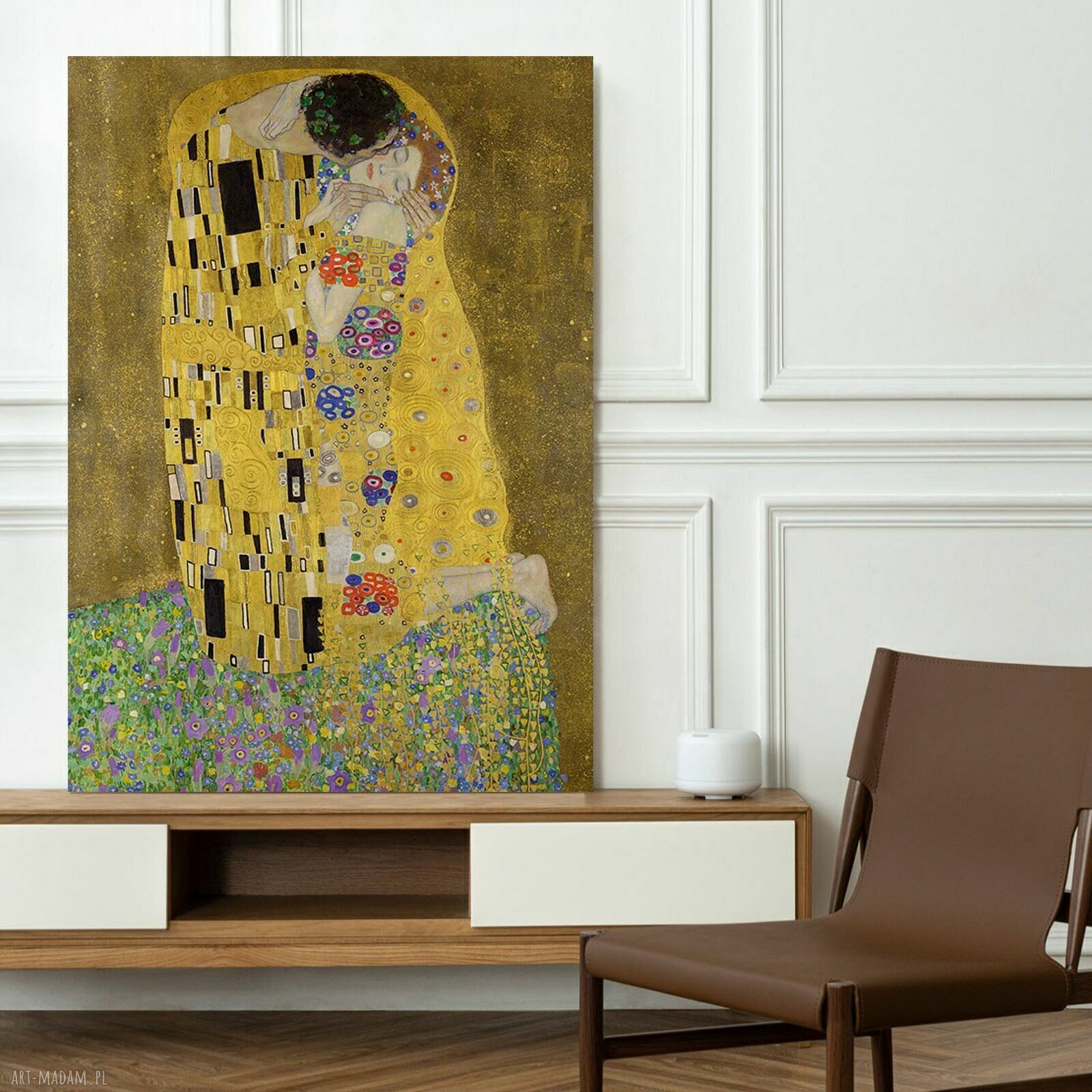 Obraz na płótnie Gustav Klimt Kiss 70x100 cm - gotowy do zawieszenia