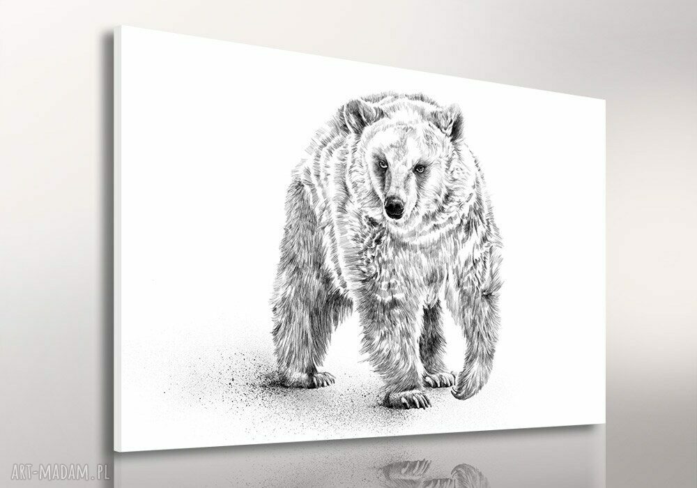 Obraz na płótnie 120x80cm Niedźwiedź 02222 - nowoczesna dekoracja na ścianę