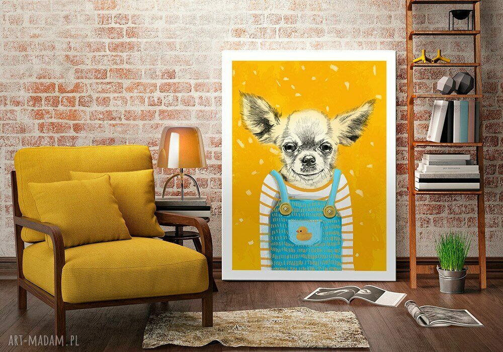 Obraz na płótnie 60x80cm Pies Chihuahua - wysyłka w 24h