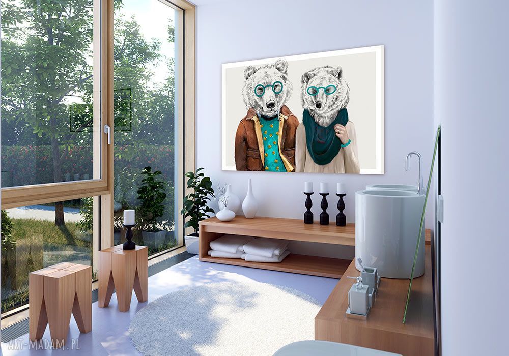 Obraz na płótnie 120x80 cm Rodzina Misiów - wysyłka w 24h