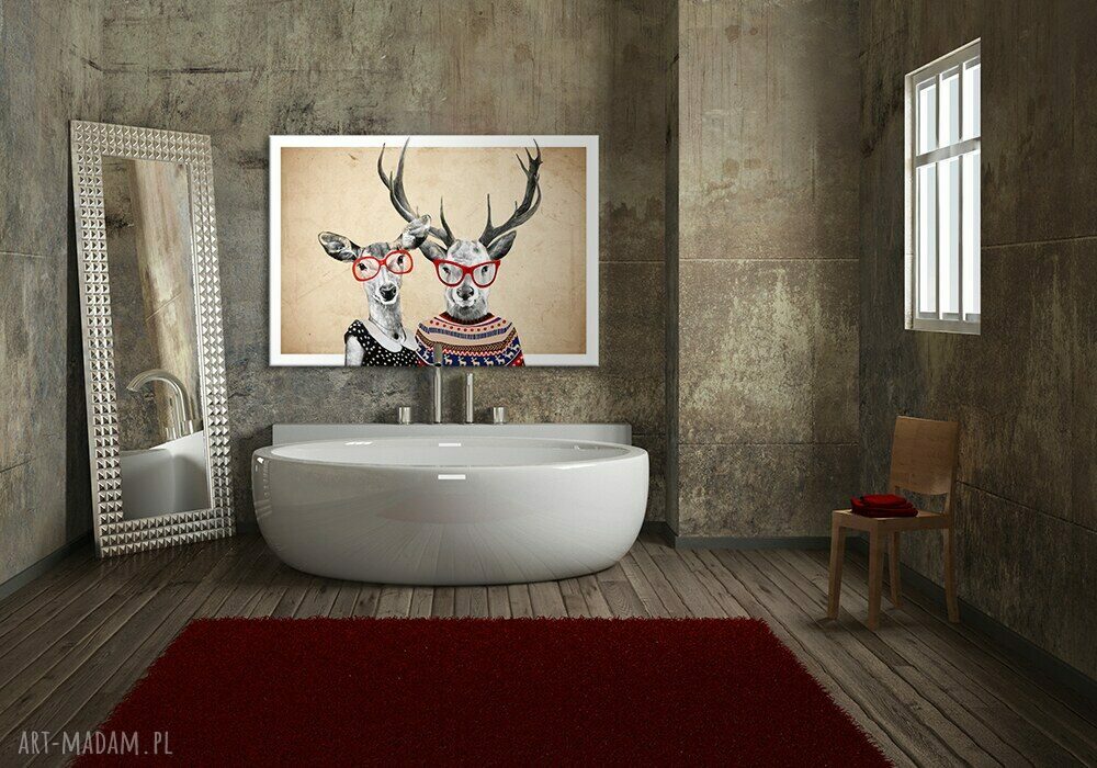 JELNIE LOVE - nowoczesny obraz na płótnie 120x80 cm