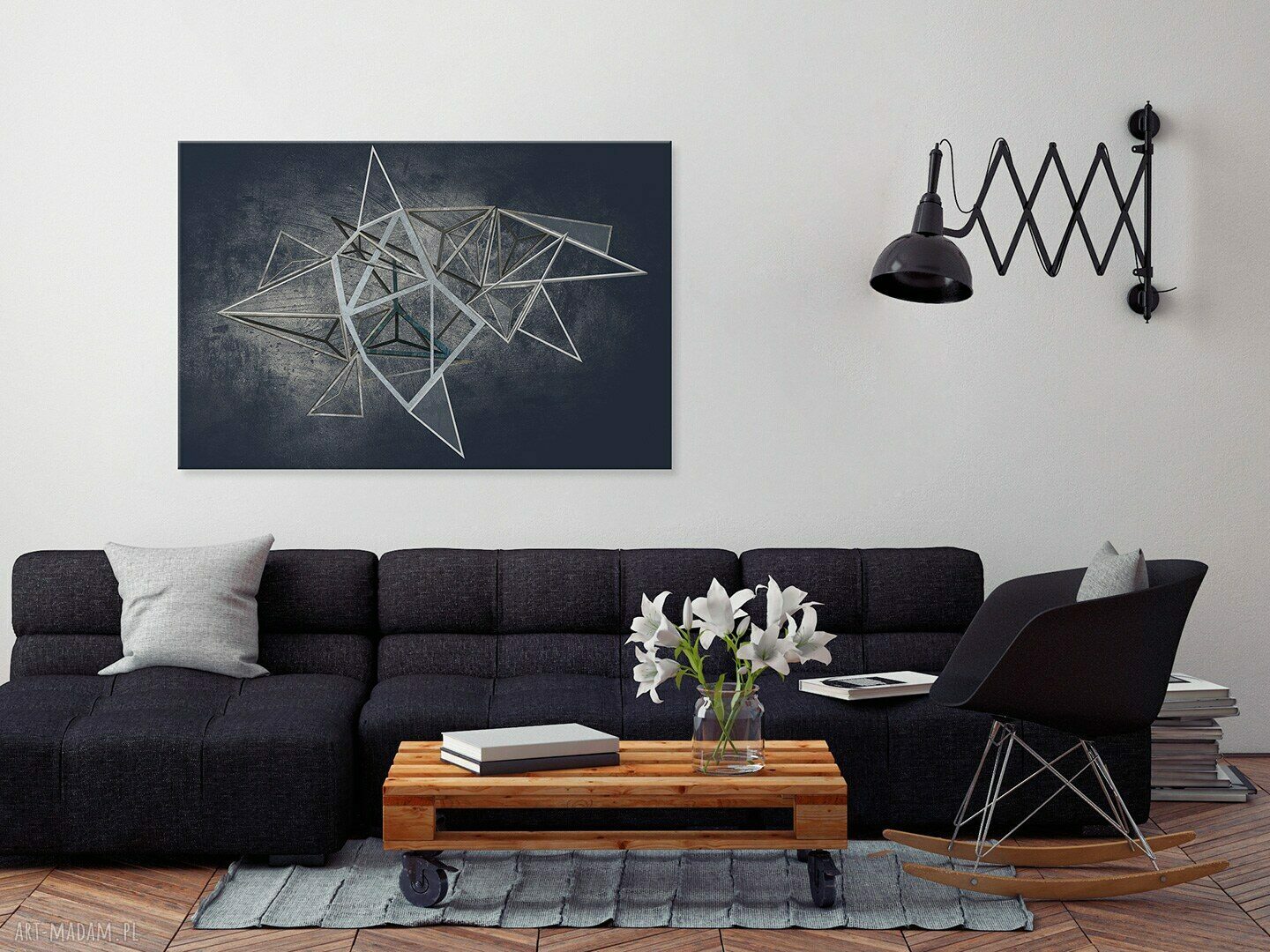 Obraz na płótnie LOFT GEOMETRYCZNY 120x80 cm (60601)