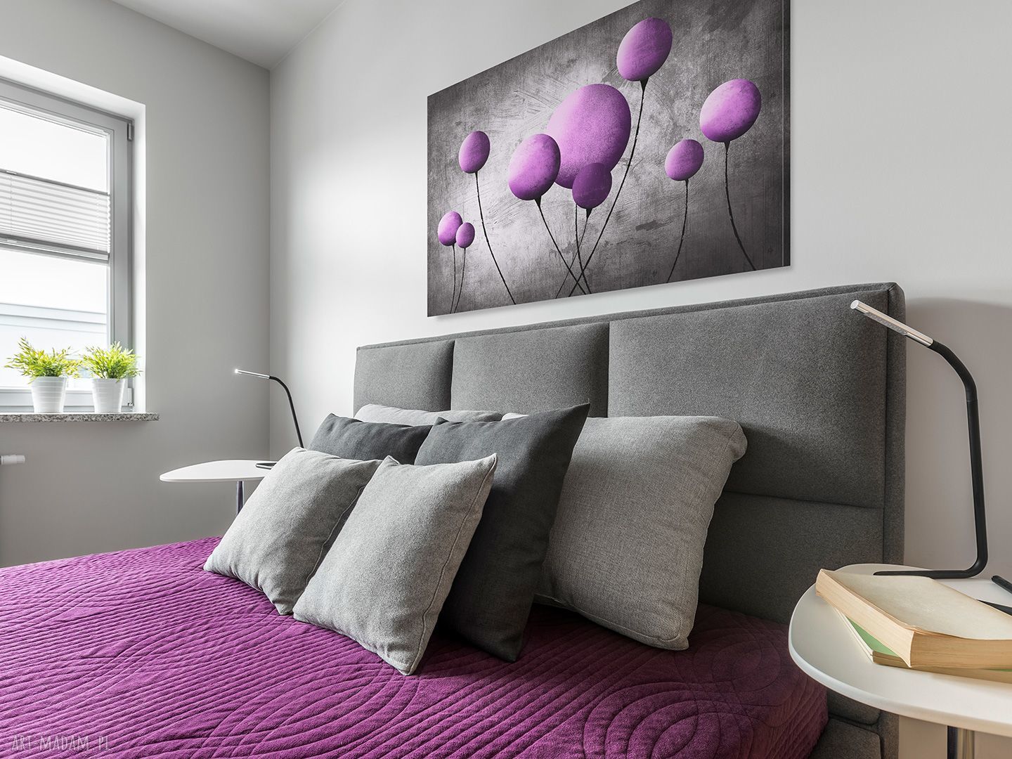 Obraz na płótnie Balon Balonik Fioletowy 120x80 cm (69203)