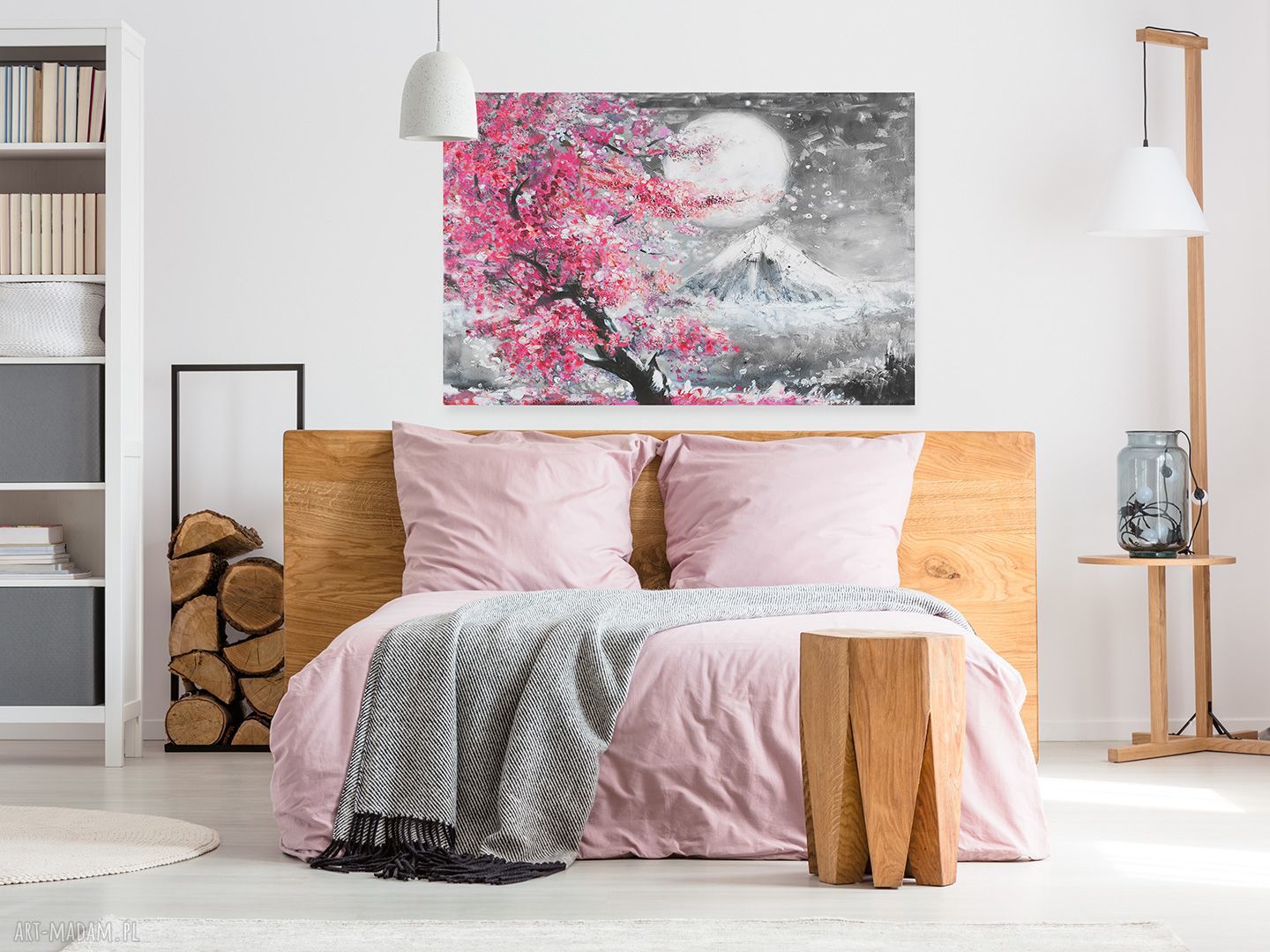 Obraz na płótnie Japonia Wiśnia - orientalny pejzaż 120x80 cm