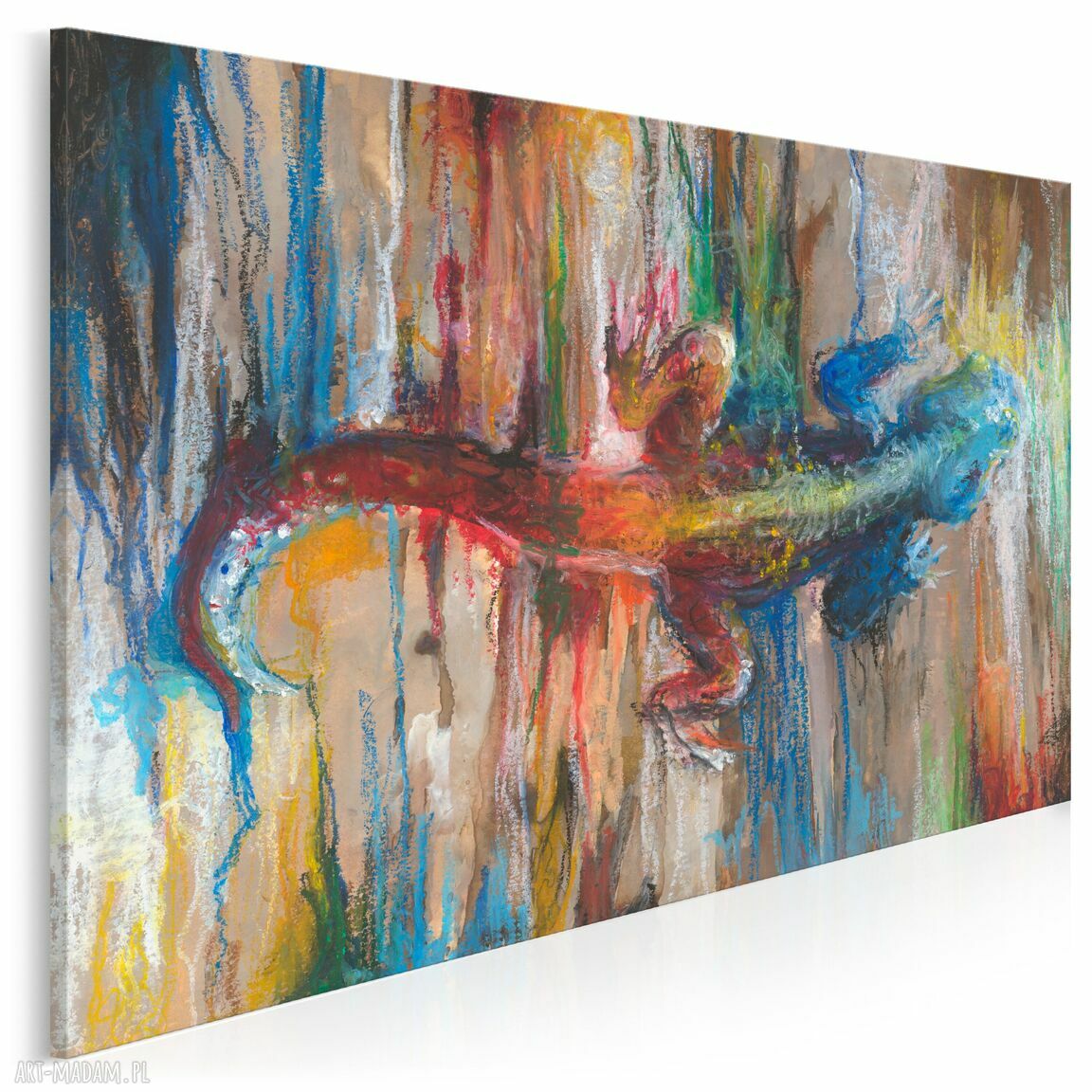 Kolorowy obraz na płótnie - Jaszczurka 120x80 cm (700701)
