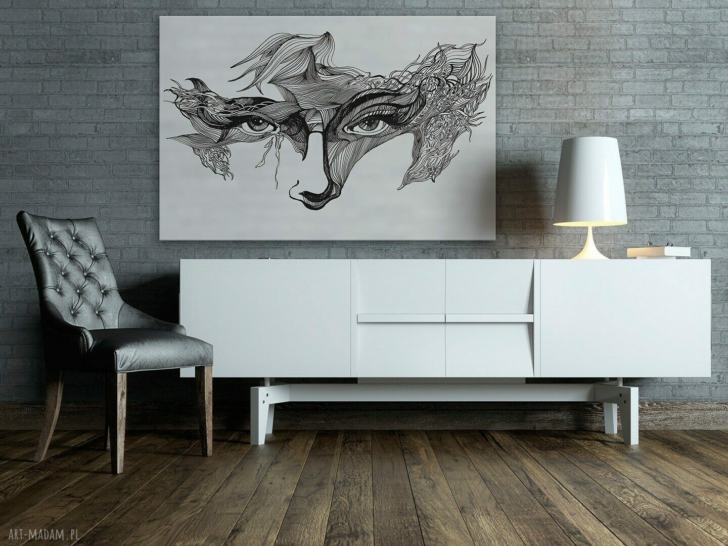 Obraz na płótnie - OCZY MASKA - 120x80 cm (21101)