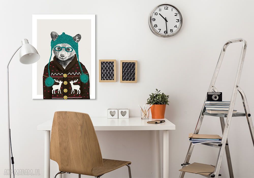 Obraz na płótnie 60x80cm Miś 02223 - wysyłka w 24h