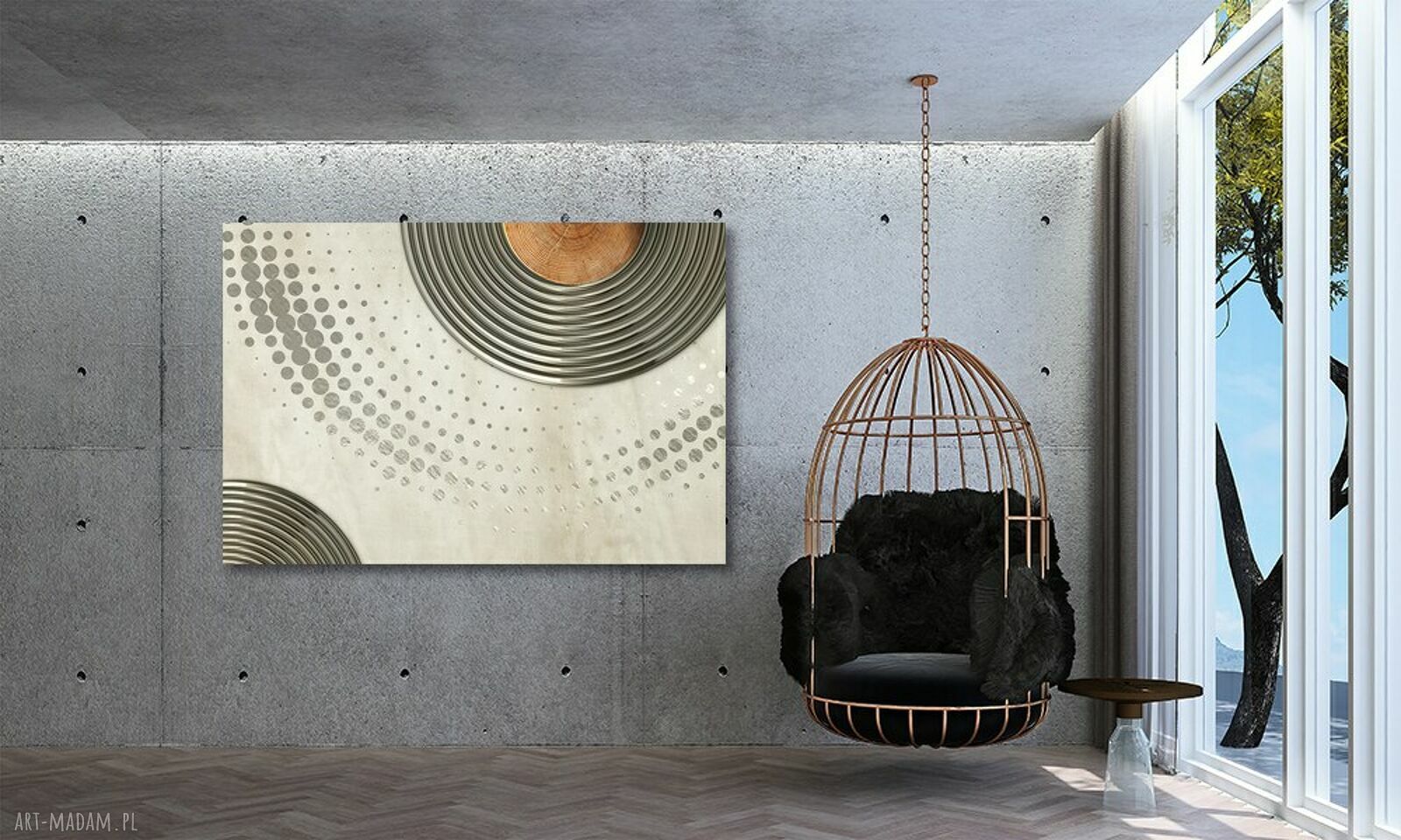 Obraz na płótnie Abstrakcja 9 kół i kropek 120x80 cm