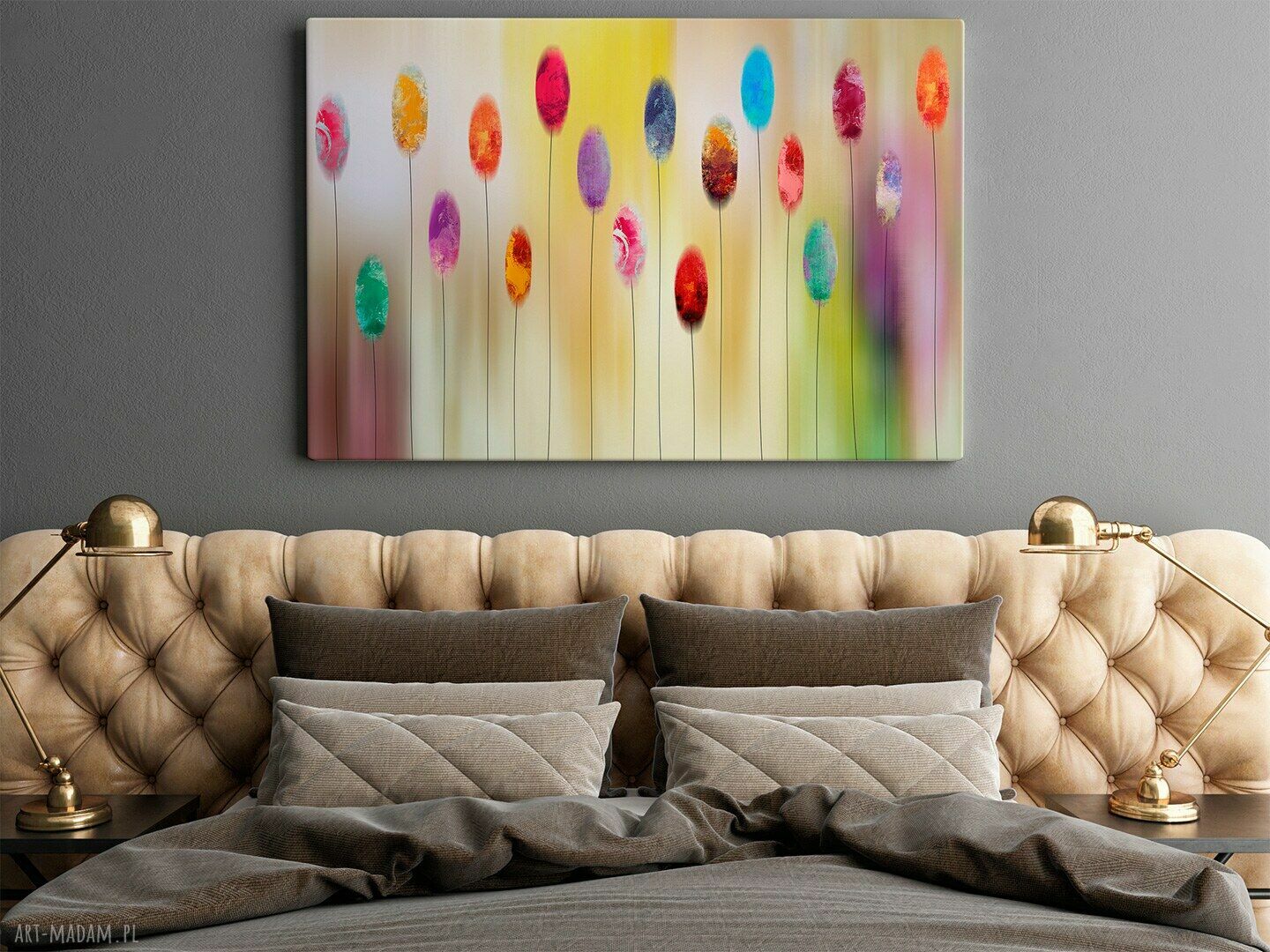 Obraz na płótnie Abstrakcja Kolory 120x80 cm (41901) - optymistyczna dekoracja