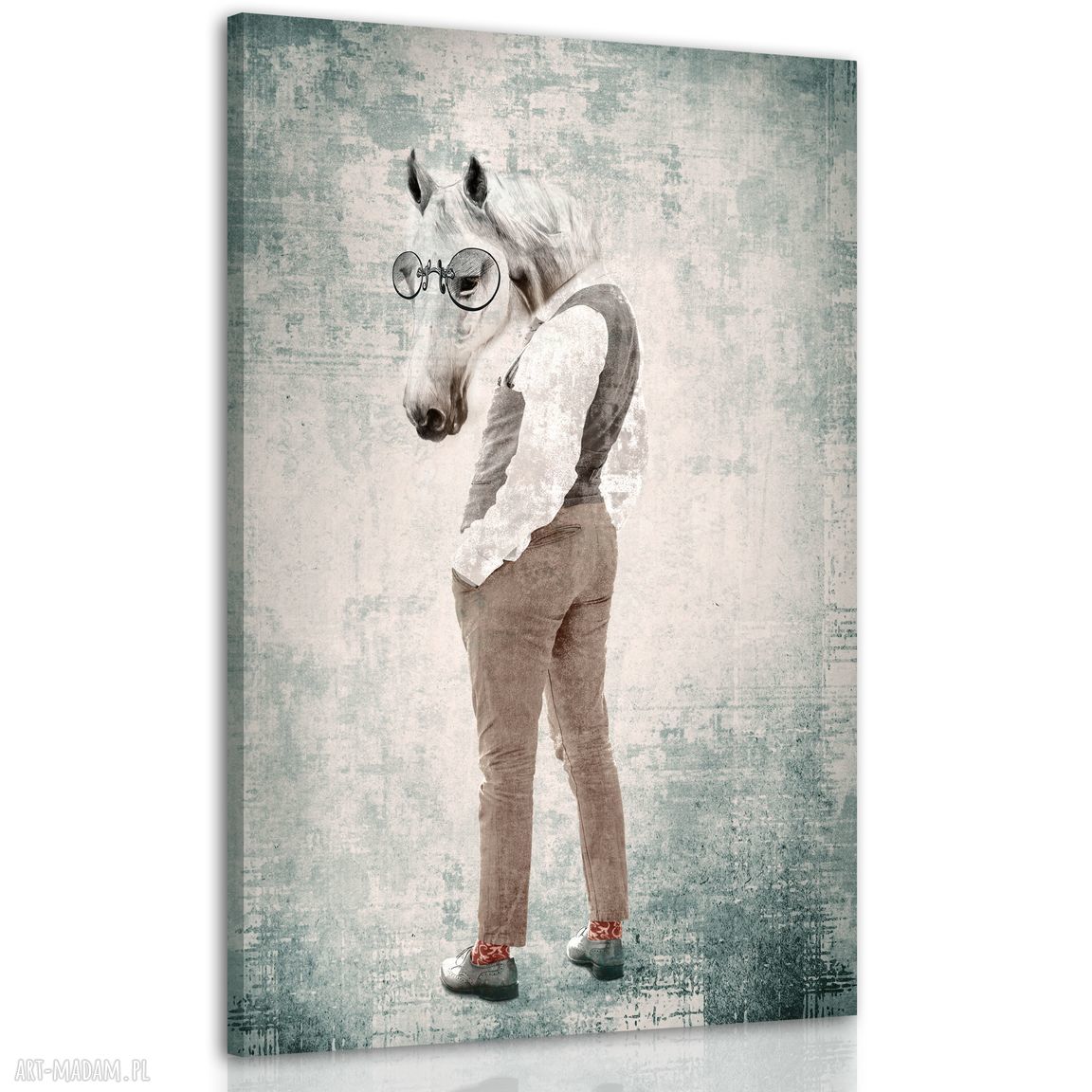 Obraz na płótnie 80x120 cm - Pan Koń 02282 - wysyłka w 24h