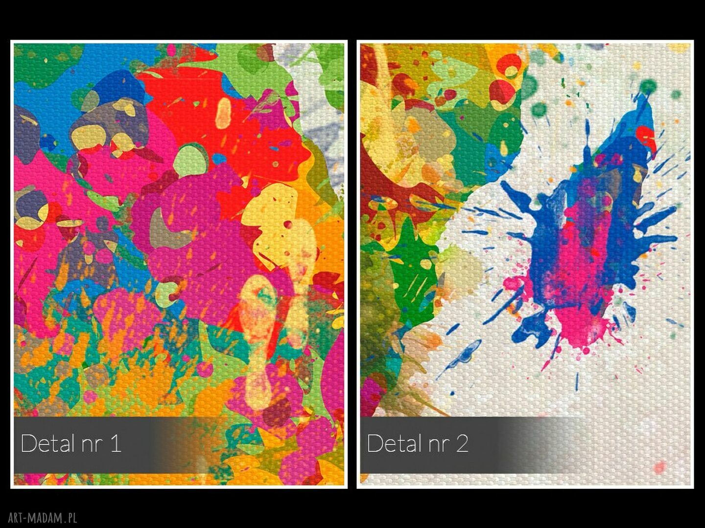 Mapa Kolory na płótnie 120x80 cm - nowoczesna dekoracja ścienna