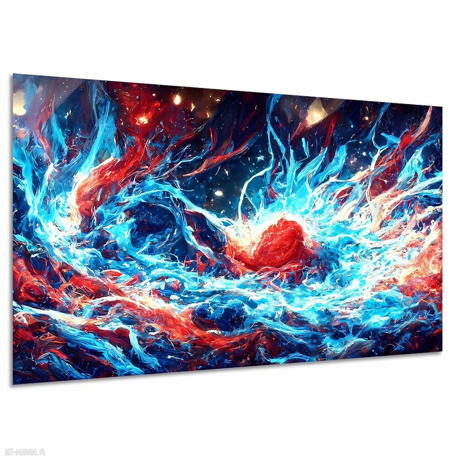 Obraz na płótnie Kosmos - Ogień i Lód, abstrakcja 120x80 cm