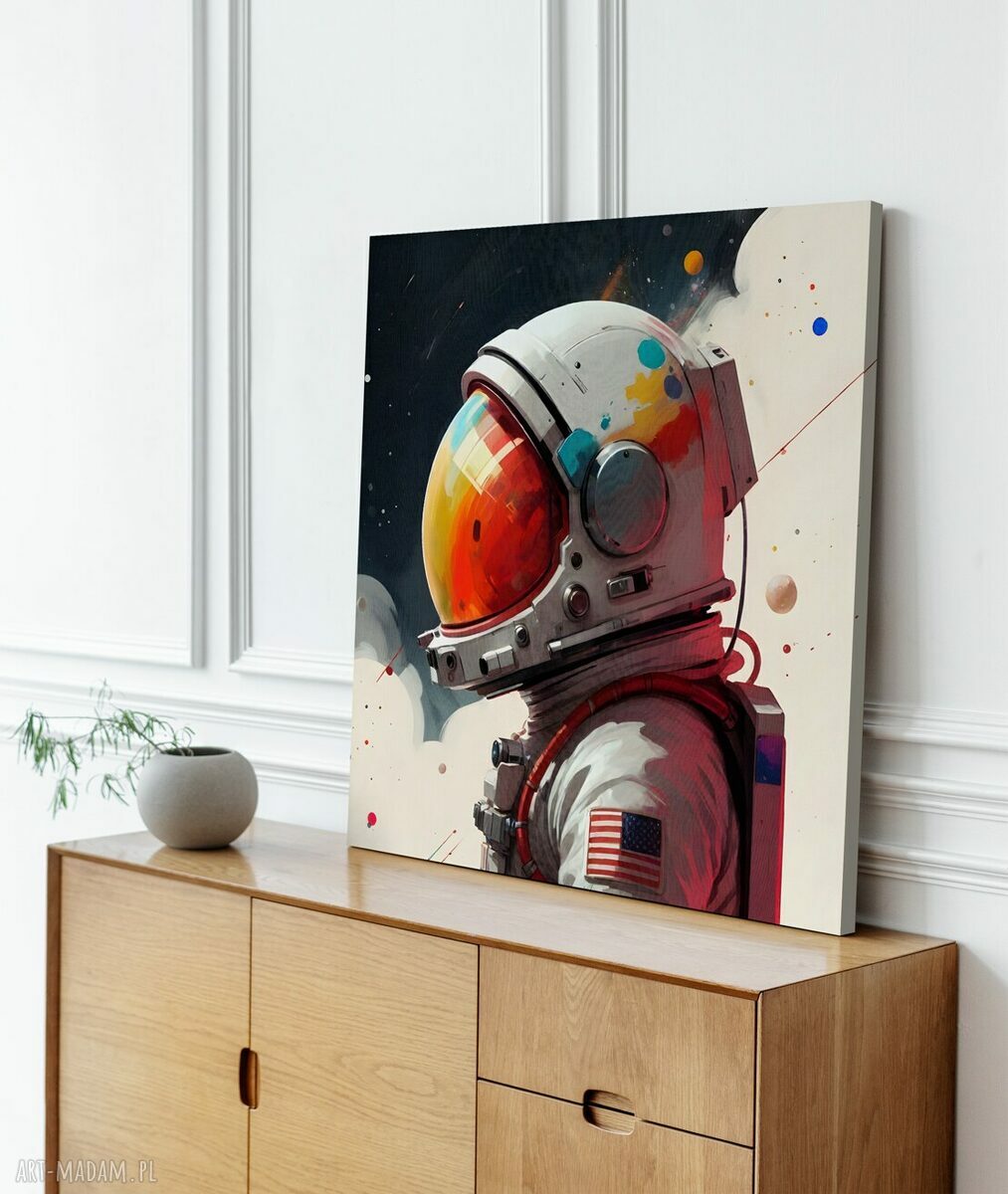 Obraz na płótnie Astronauta 50x50 cm - kosmos, gotowy do zawieszenia