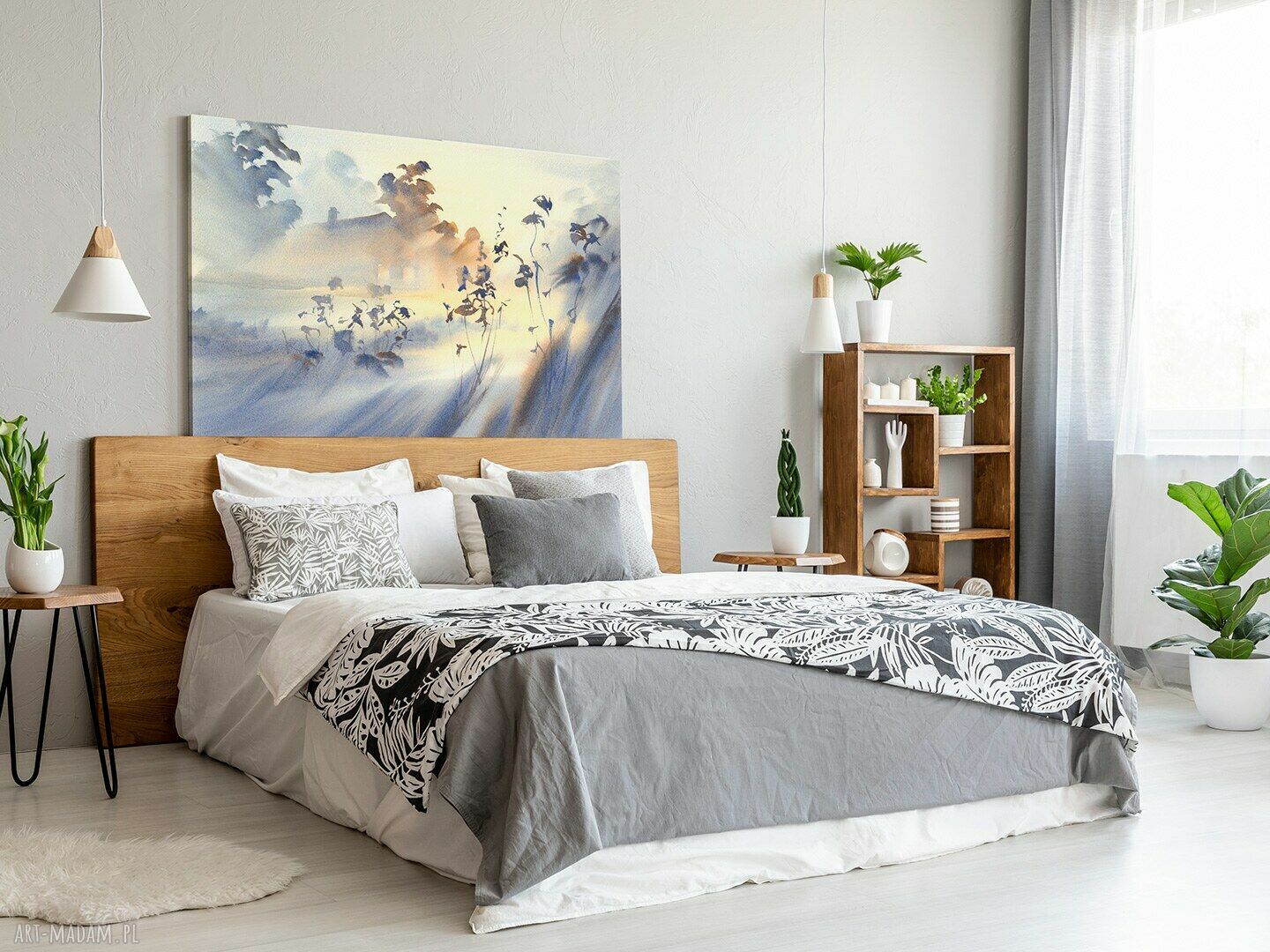 Obraz na płótnie Mgła - rozmyty pejzaż natury 100x70 cm