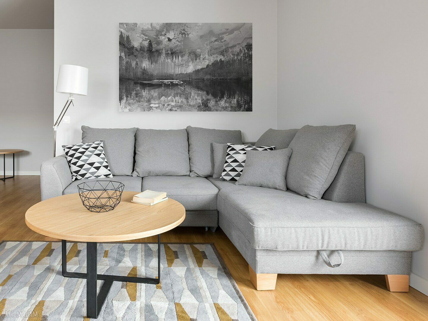 Obraz na płótnie - pejzaż gór czarno-biały 120x80 cm