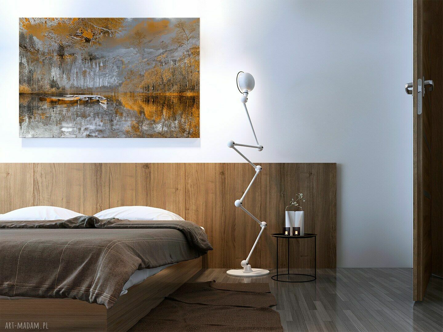 Pejzaż Gór w Pomarańczach 120x80 - obraz na płótnie