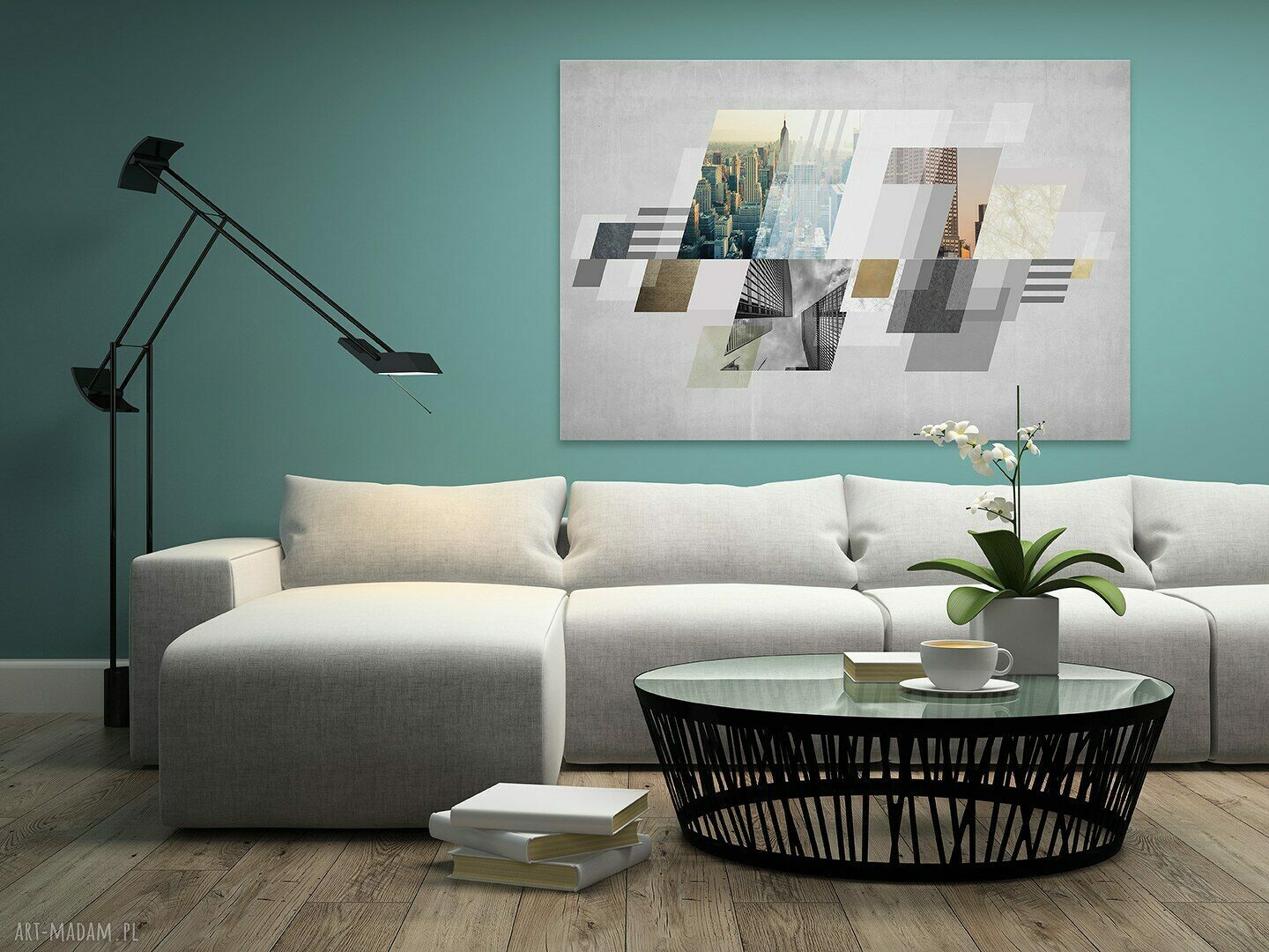 Obraz na płótnie Miasto Abstrakcja 120x80 cm (24401)