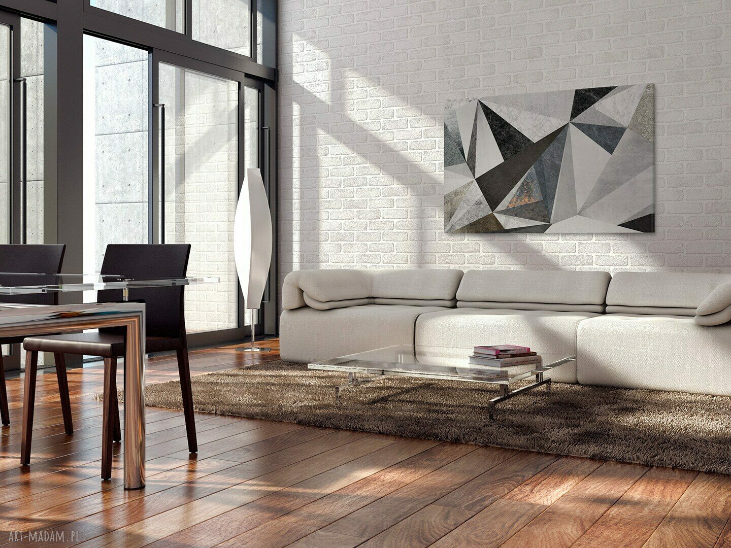 Obraz na płótnie BETON MARMUR WZÓR 120x80 cm - nowoczesny loft industrialny