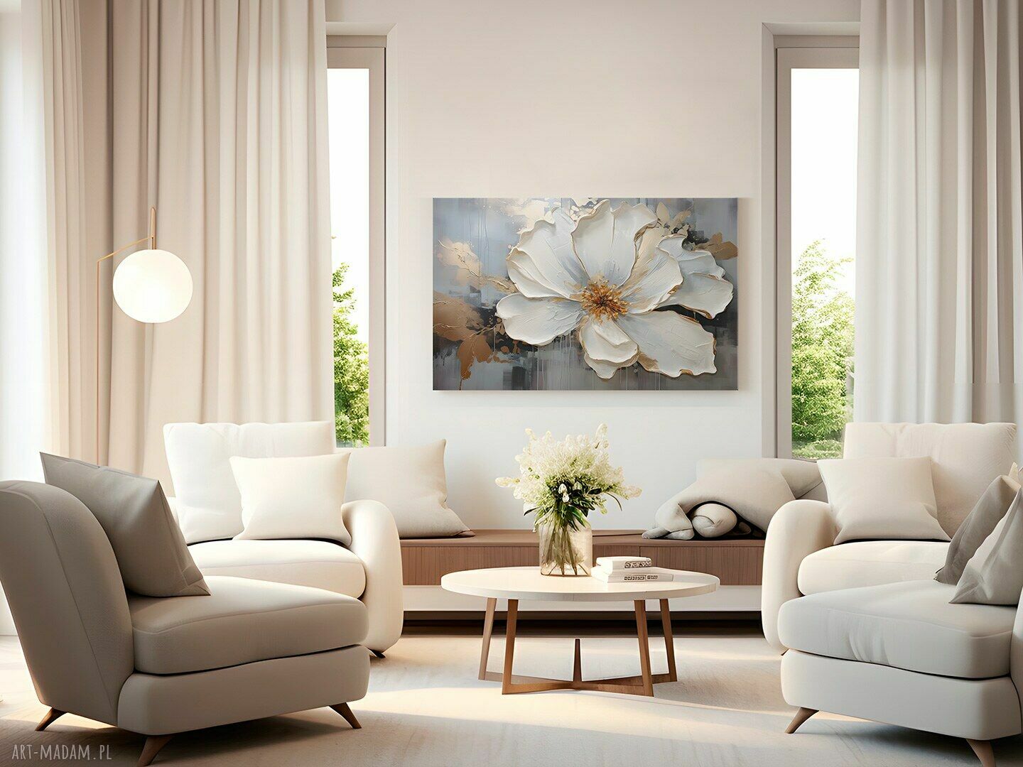 Obraz na płótnie Art-Deco - Abstrakcja kwiatu 120x80 cm (110201)