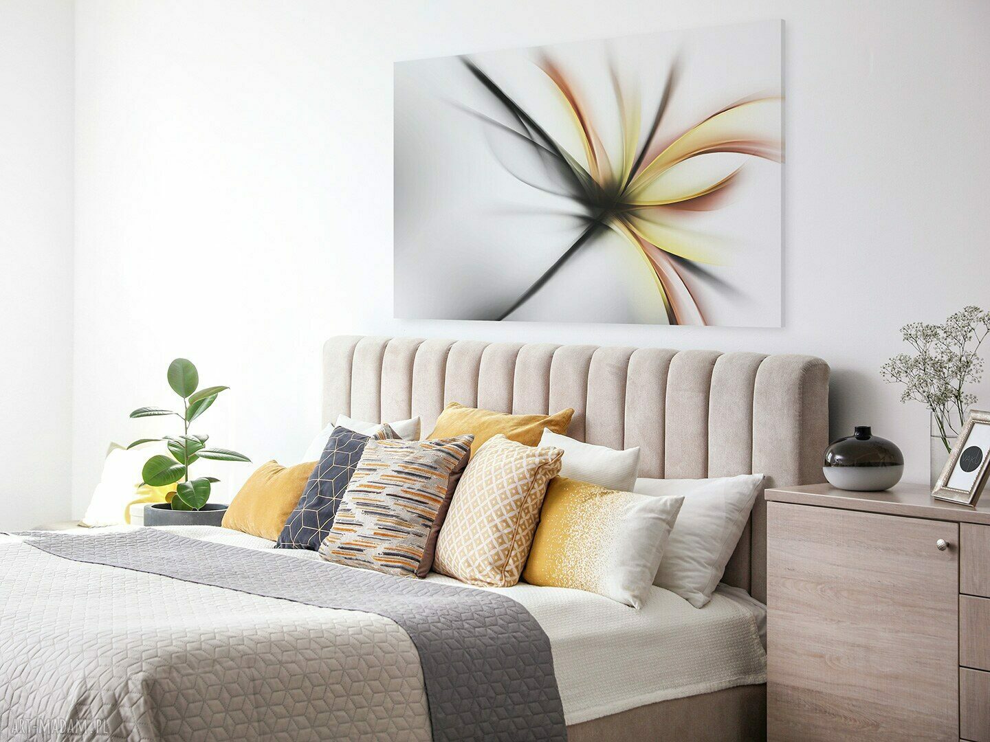 Obraz na płótnie Abstrakcja Kwiat Nowoczesny 120x80 cm - Vaku dsgn