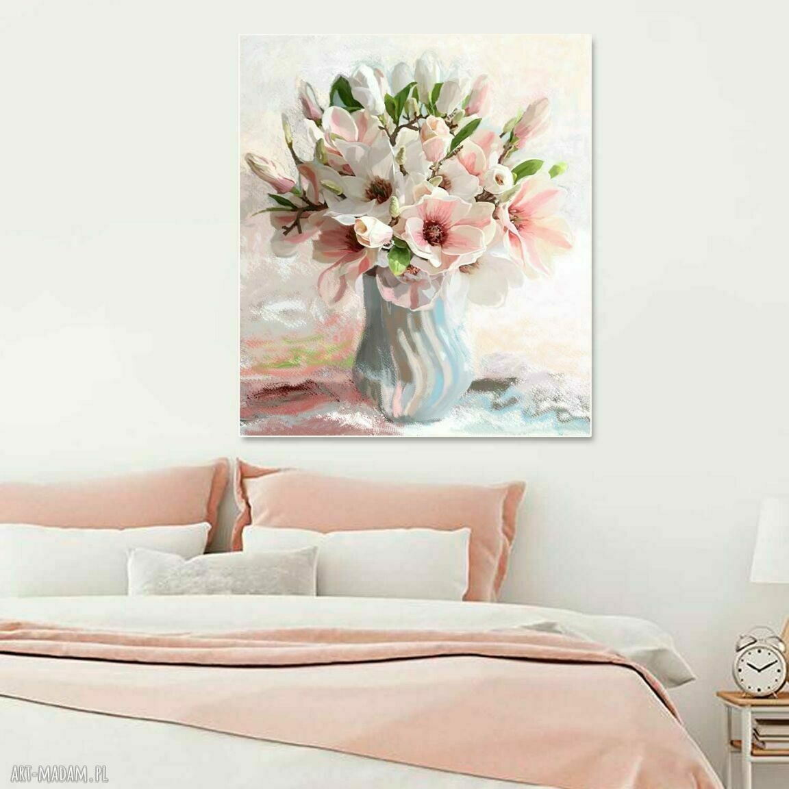 Obraz na płótnie Magnolie w wazonie 40x50 - gotowy do powieszenia