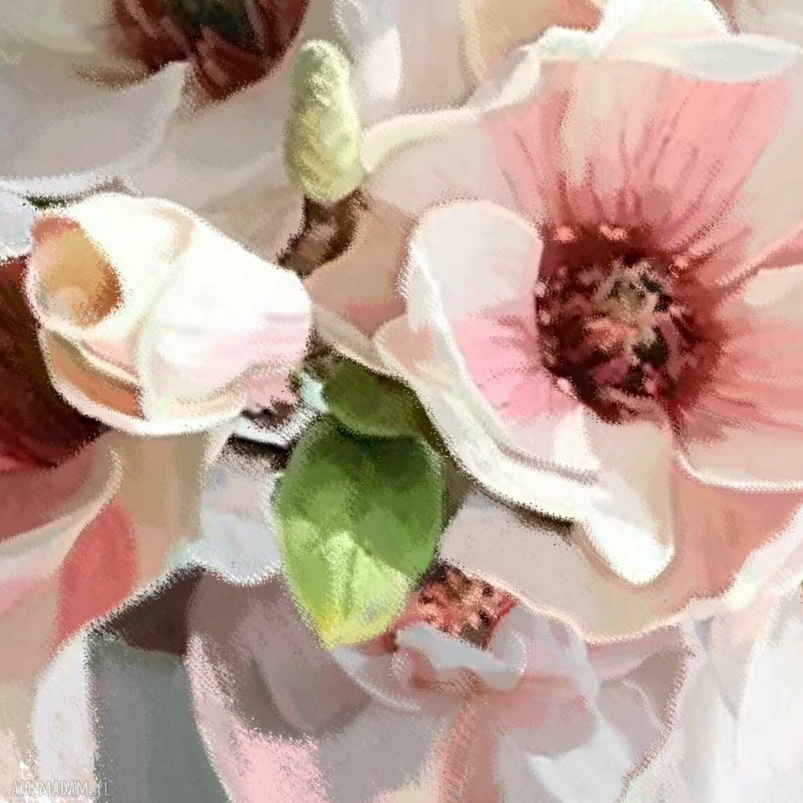 Obraz na płótnie Magnolie w wazonie 70x80 cm