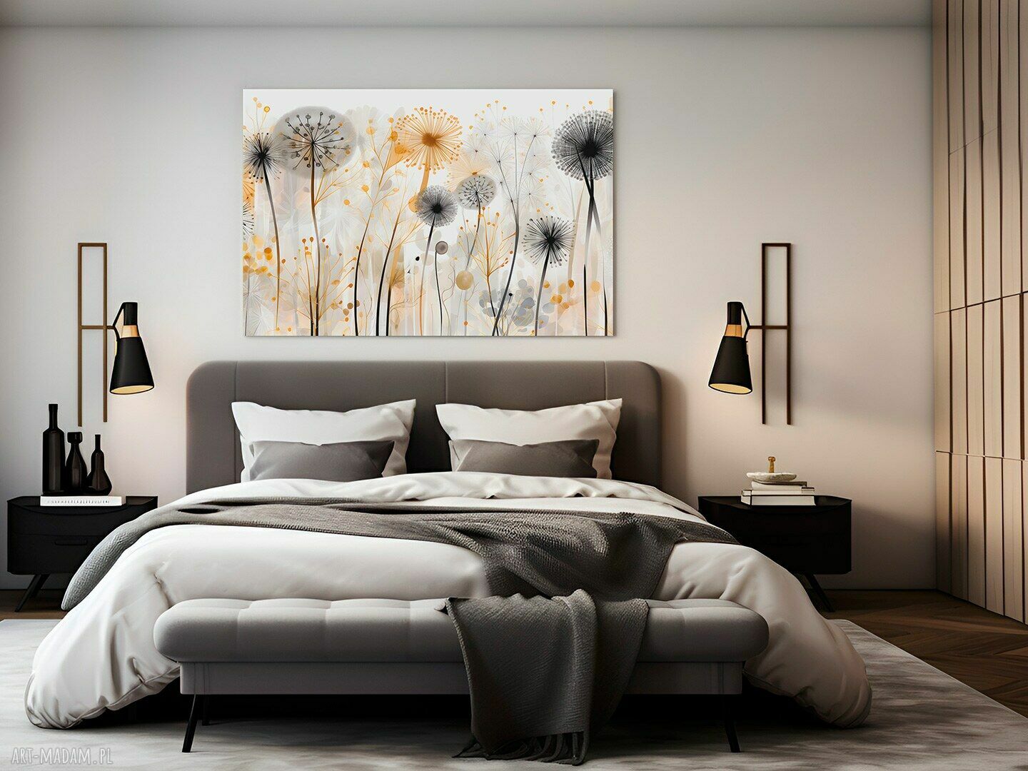 Obraz na płótnie Kwiaty łąka z dmuchawcami 120x80 cm