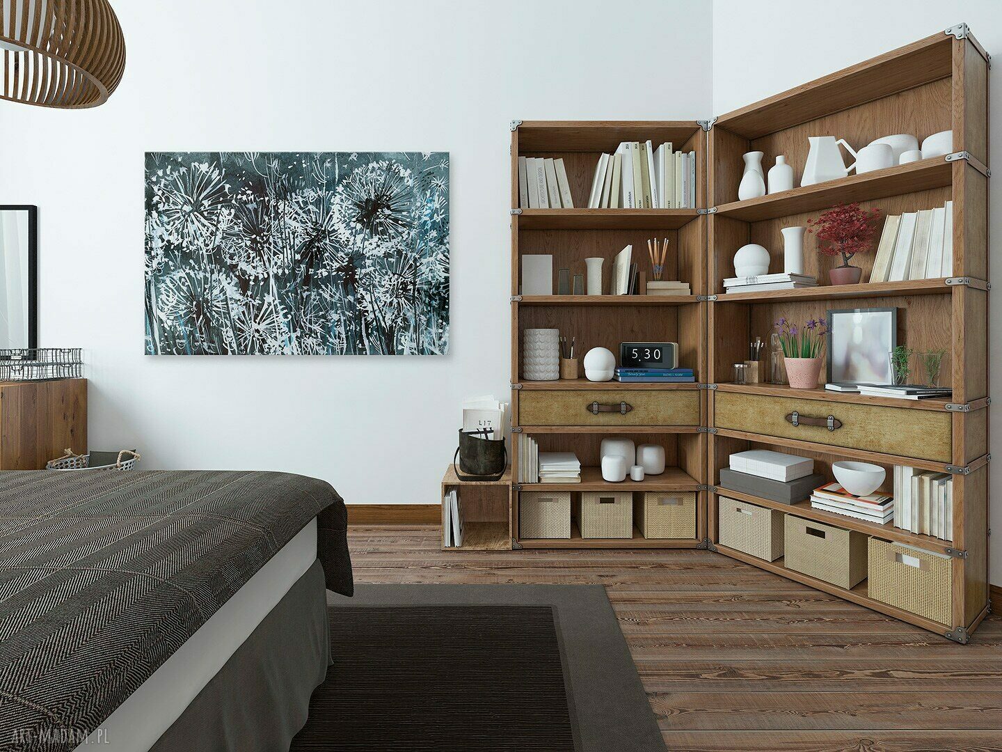 Obraz na płótnie - DMUCHAWCE ŁĄKA - 120x80 cm (38101)