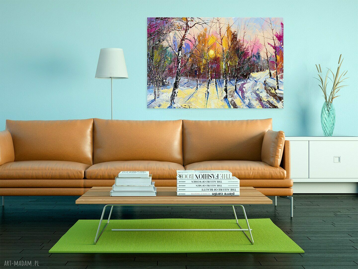 Obraz na płótnie - Las Zima Drzewa 90x60 cm (62601/90x60)