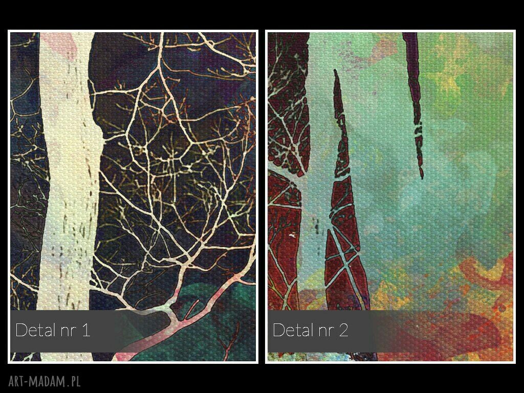 Obraz na płótnie - NOC DRZEWA GAŁĘZIE - 120x80 cm (48301)