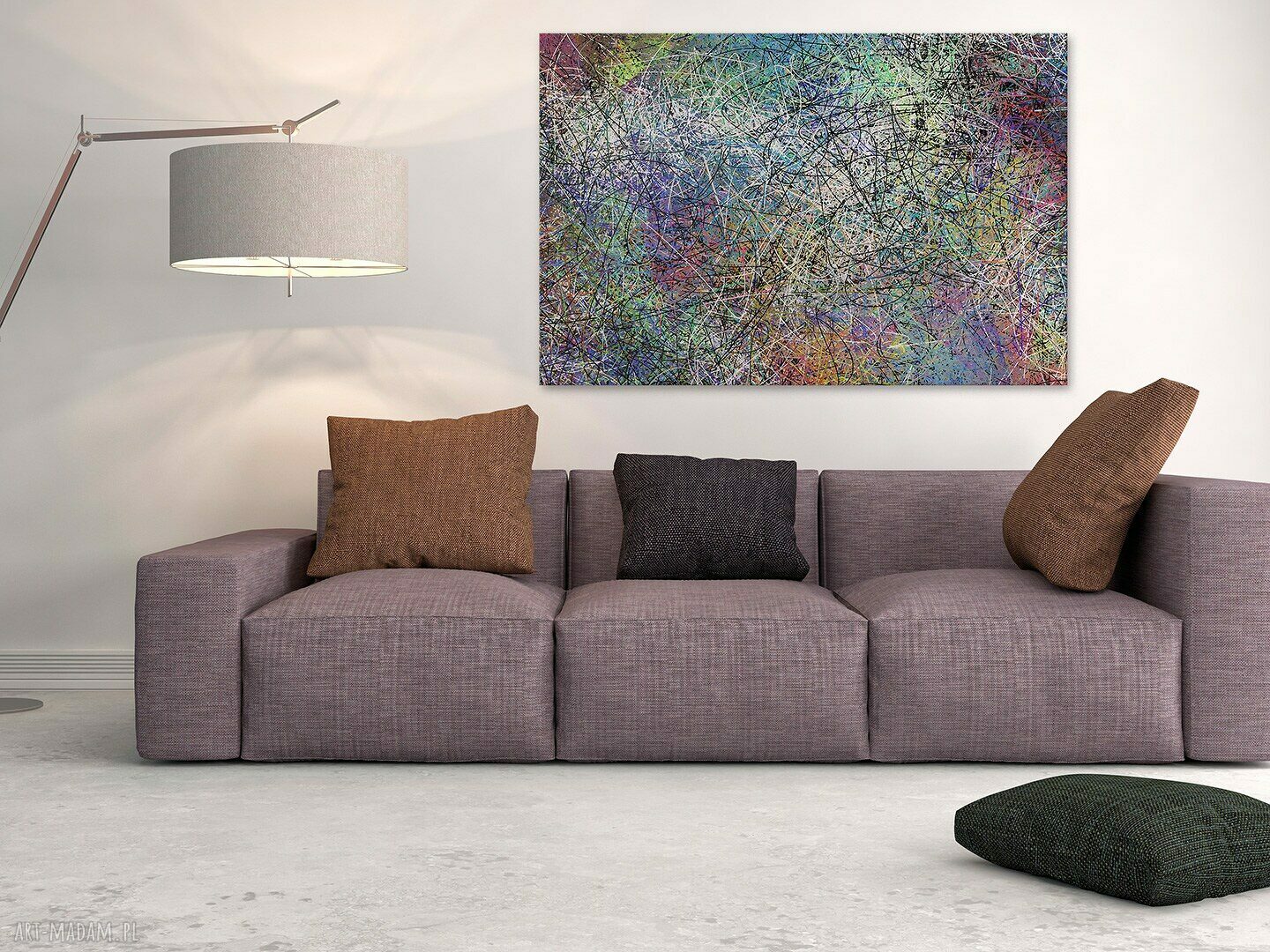Obraz na płótnie - ABSTRAKCJA LINIE - 120x80 cm (38901)