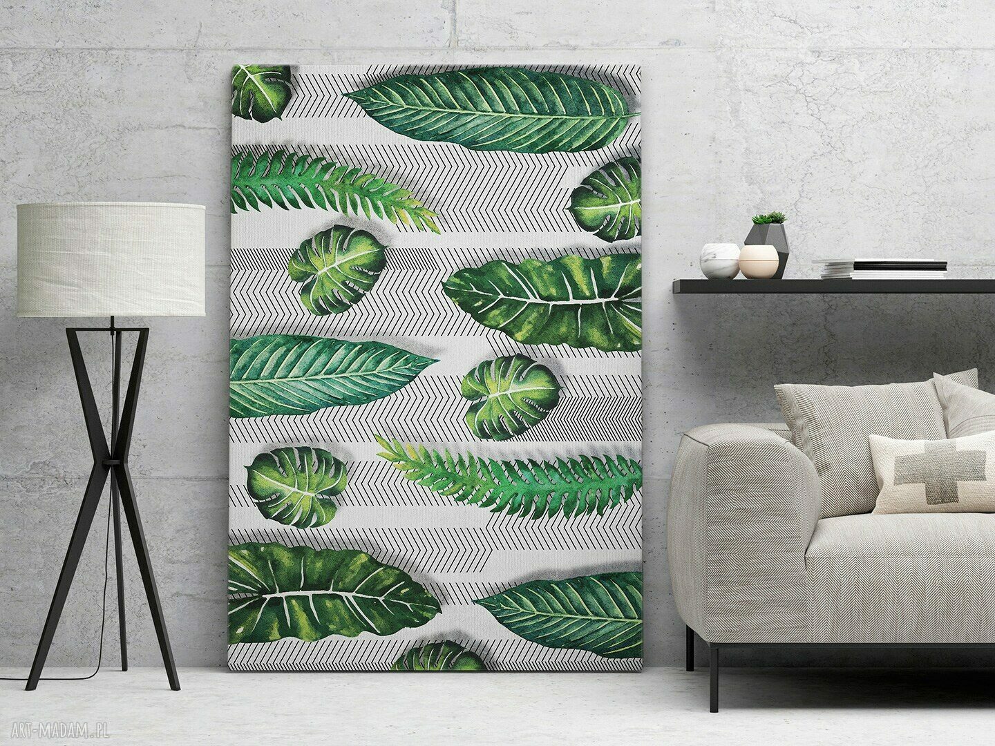 Obraz na płótnie - LIŚCIE WZÓR - 120x80 cm (54501)