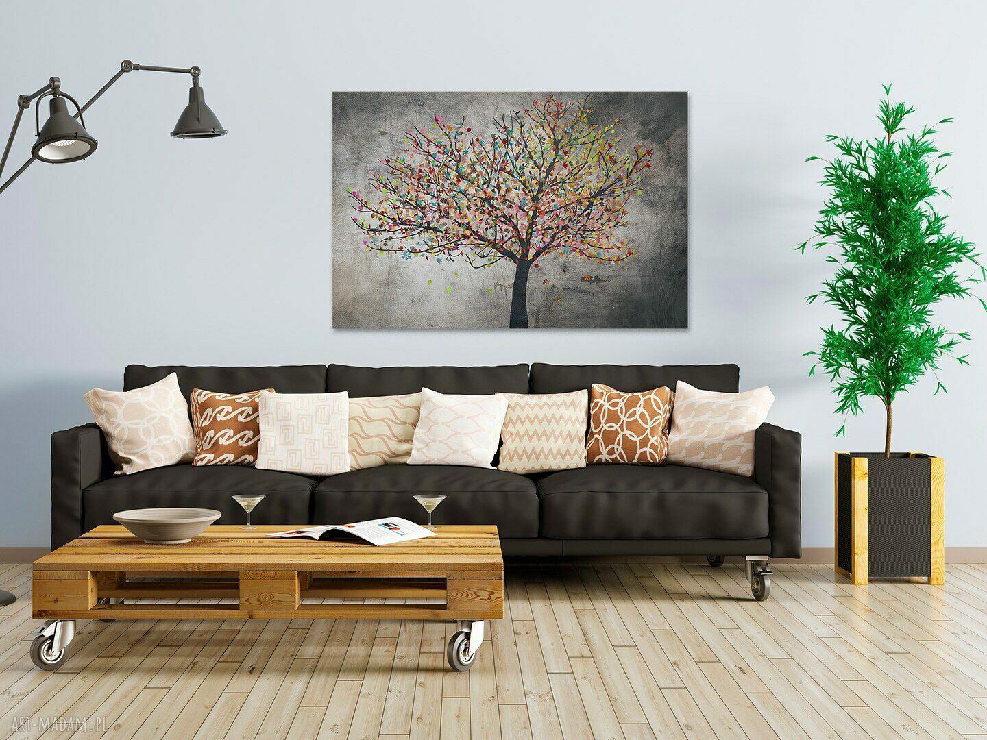 Obraz na płótnie „Drzewo kolorowe liście” 100x70 cm