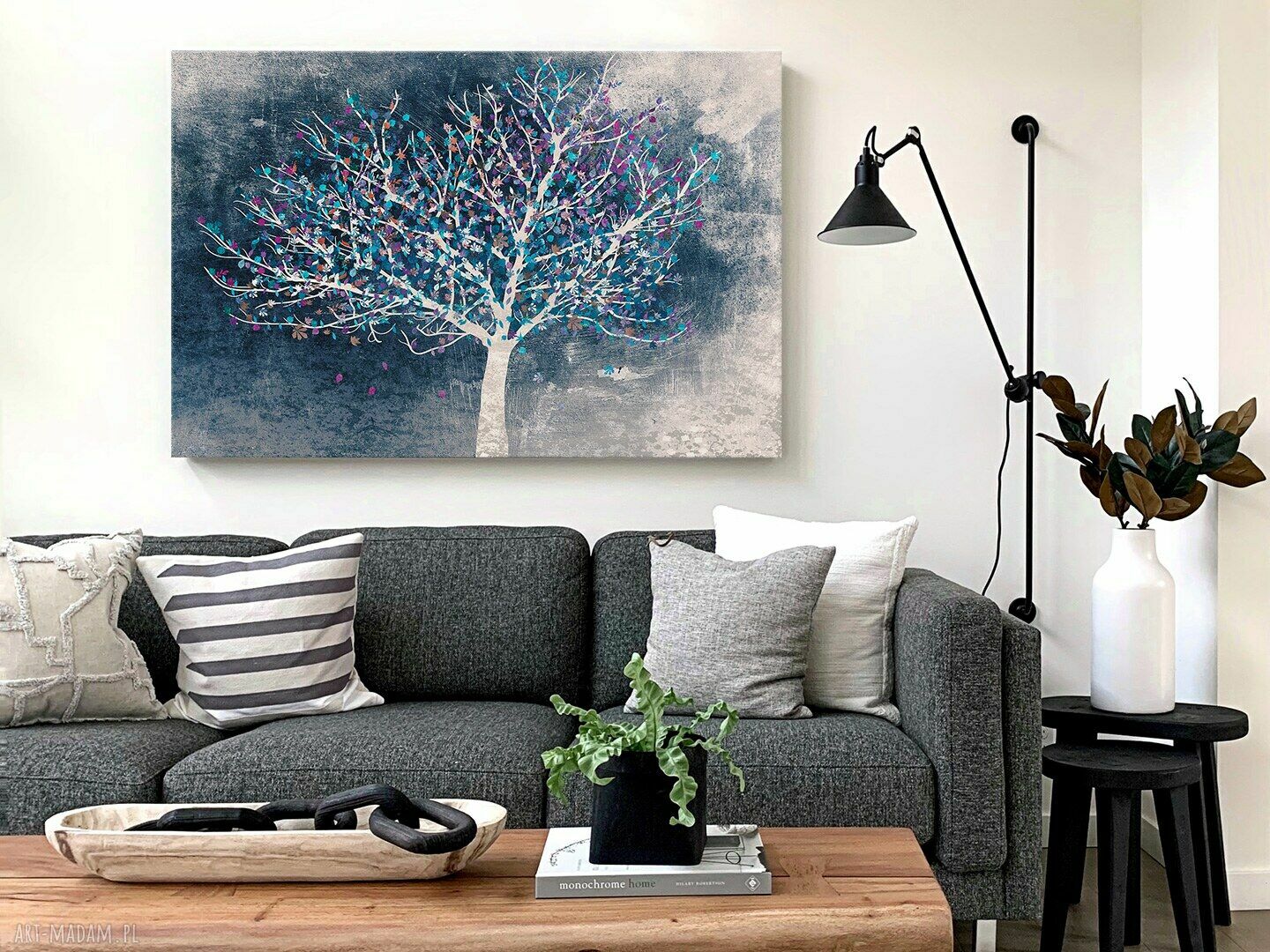 Obraz na płótnie „Drzewo Liście” 120x80 cm - autorski projekt