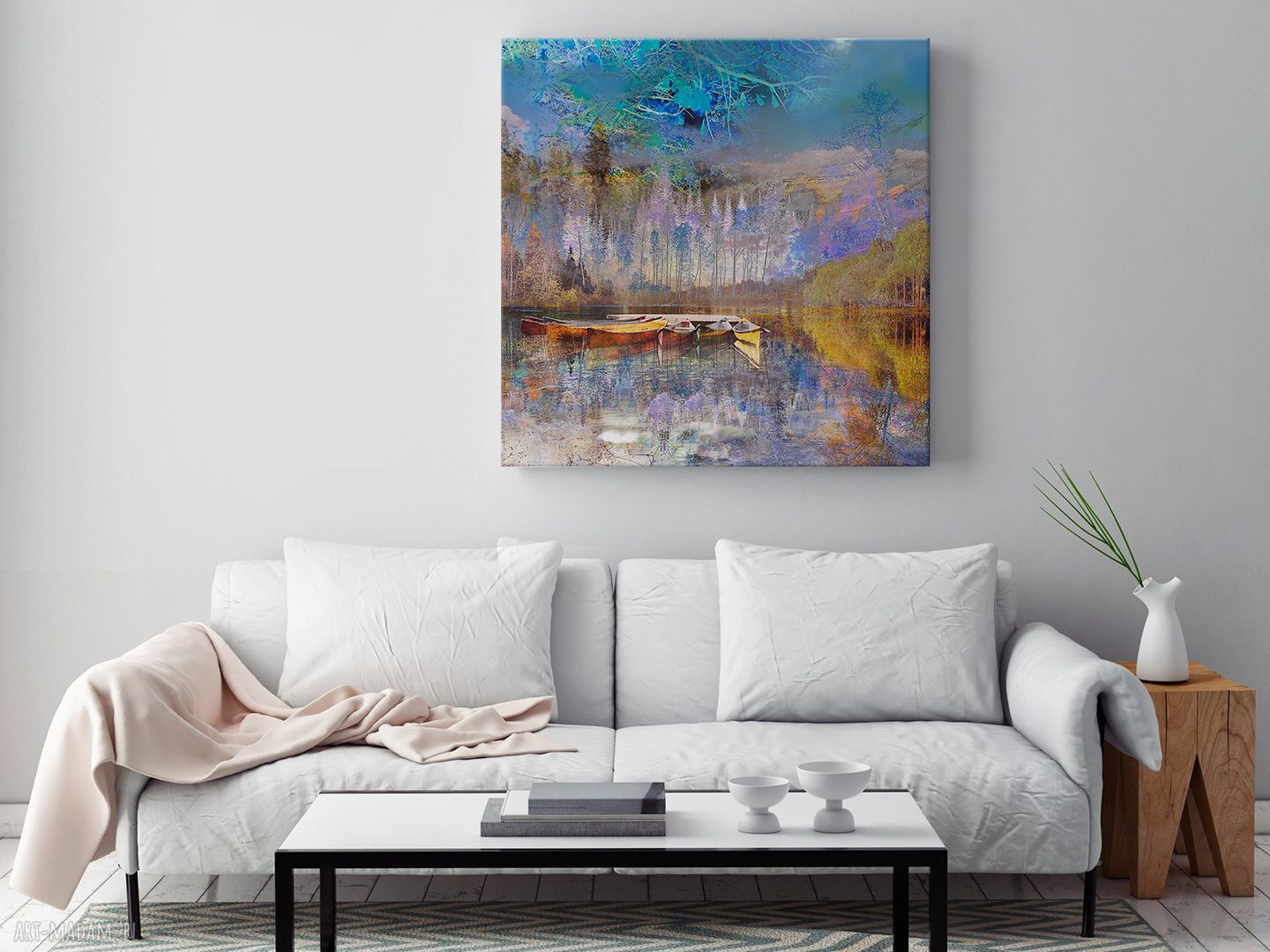 Obraz na płótnie Pejzaż gór - kwadrat 80x80 cm