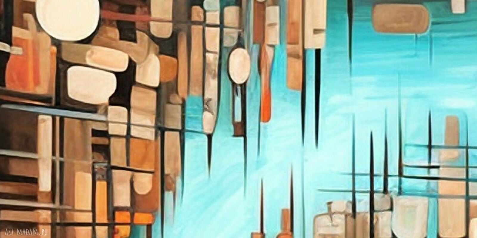 Kolorowy obraz na płótnie ABSTRAKCJA 67 120x80 cm - gotowy do powieszenia