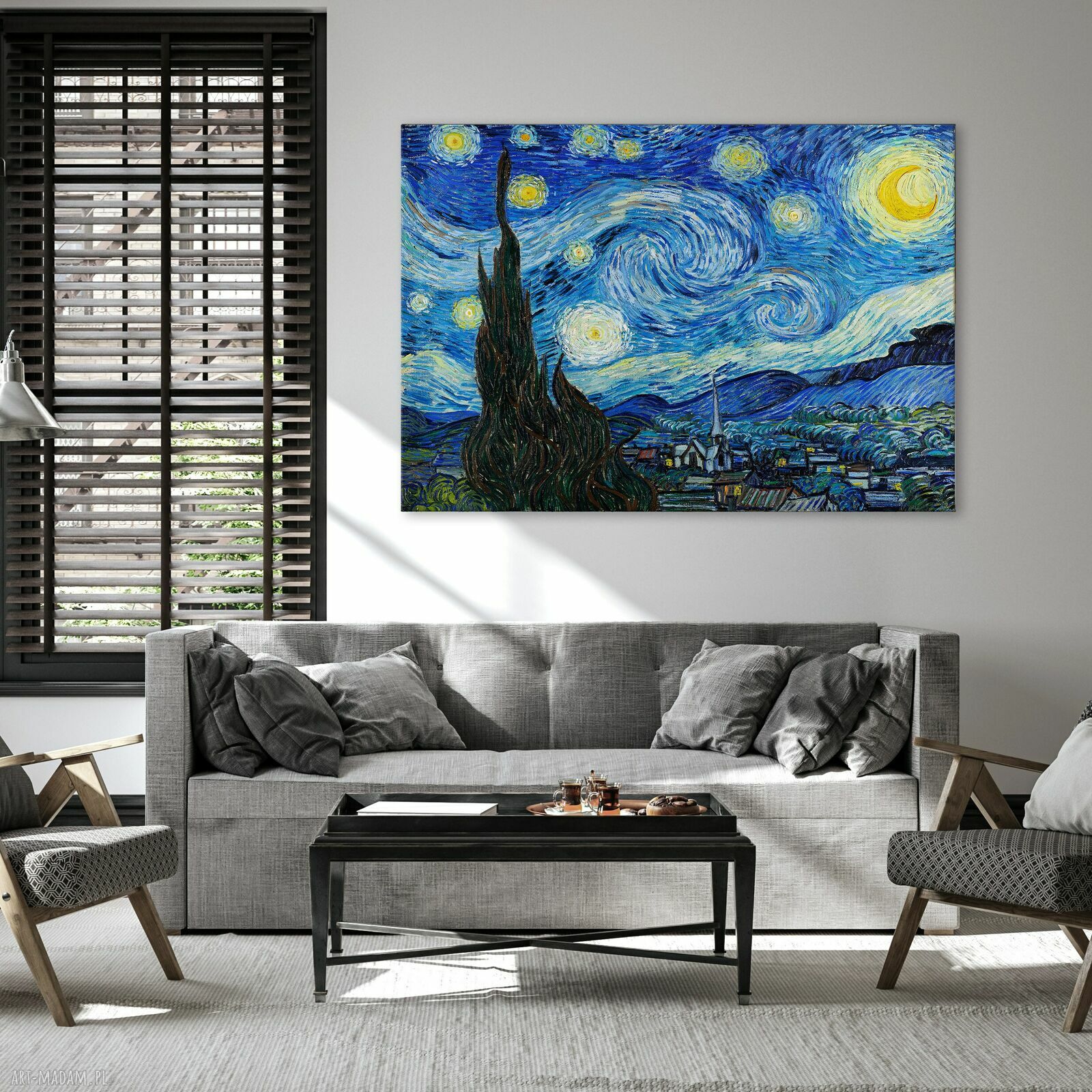 Obraz na płótnie 100x70 cm Van Gogh - Gwiaździsta noc
