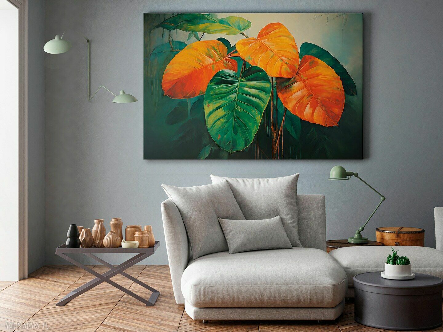 Obraz na płótnie Martwa natura Monstera - 120x80 cm 102501