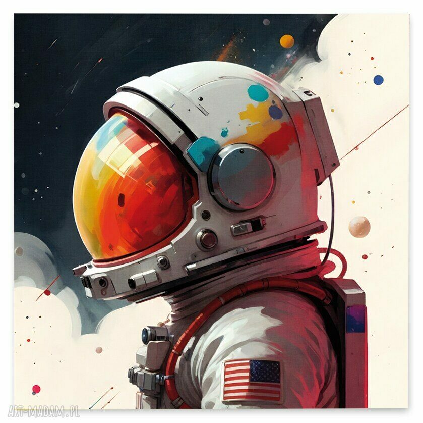 Obraz na płótnie Astronauta 80x80 cm