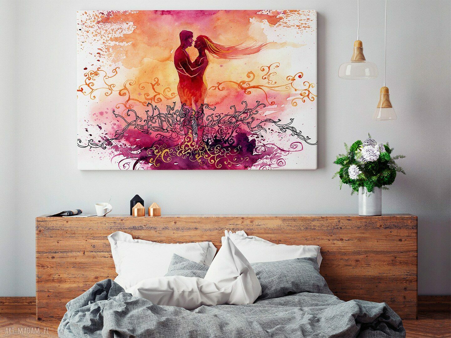 Obraz na płótnie - PARA MIŁOŚĆ ROMANTYCZNY - 120x80 cm (78601)